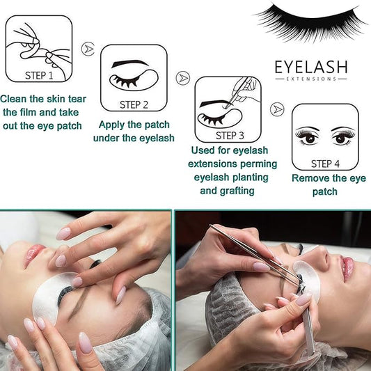 50 Pairs Under Eye Pads, Eyelash Extension Gel Patches, Lint Free DIY False Lash Extension Beauty Makeup Hydrogel Gel Eye Patches