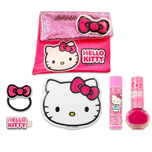Hello Kitty Lip Balm Set - Bundle with Hello Kitty Lip Balm Plus Scrunchie, Bracelet, Cosmetic Bag, Stickers, More | Hello Kitty Lip Balm for Girls
