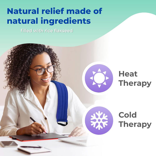 Microwavable Heating Pads for Lower Back, Neck, and Shoulder Pain Relief - Moist Microwave Heating Pad for Muscles and Joints - Microwave Hot Pack Heat Pad for Cramps