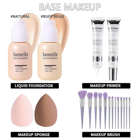 Makeup Set, Makeup Kit, Makeup Present Set For Women Girls Teens, Full Face Makeup Set For Women Girls Teens, Multipurpose Makeup Sets, Beginners and Professionals Alike