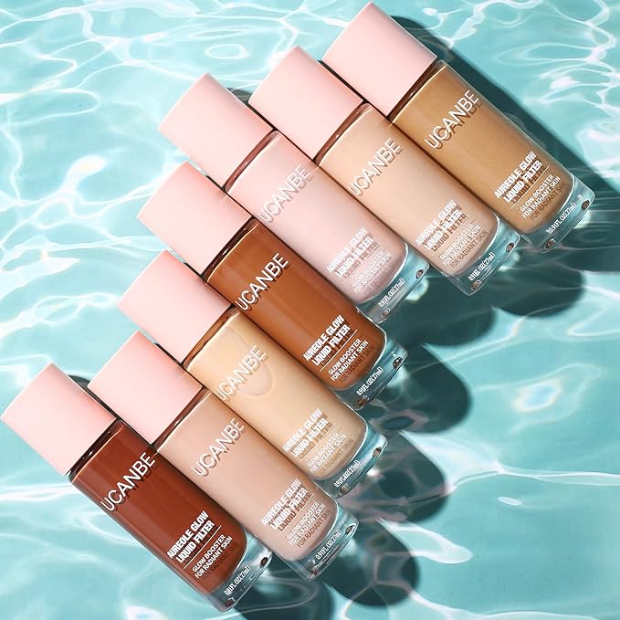 UCANBE Halo Glow Liquid Filter, Face Complexion Booster For Radiant Skin All Day Longwear, Soft-Focus Look Sodium Hyaluronate Vegan & Cruelty-Free - 0.91OZ Medium Tan