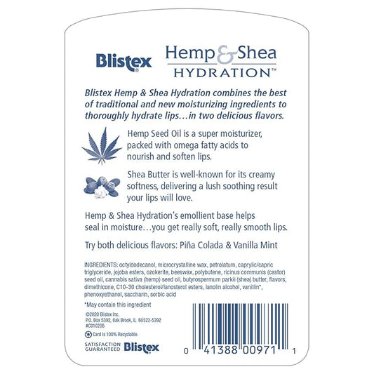 Blistex Hemp & Shea Hydration, 2 count (Pack of 3)