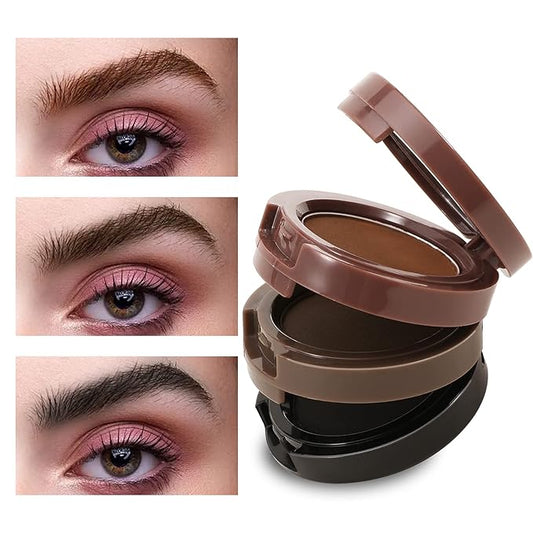 Boobeen 3 Color Eyebrow Powder Palette, Waterproof Eyebrow Makeup, Brow Definer to Shape Perfect Brow