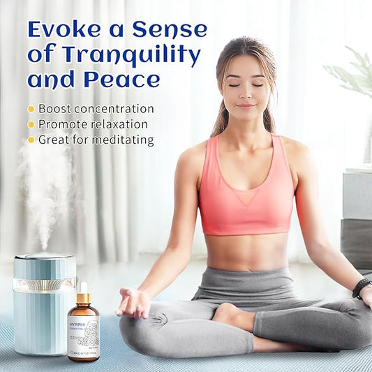 HIQILI Myrrh Essential Oil, for Skin, Massage, 100% Pure & Natural - 1.01 Fl Oz