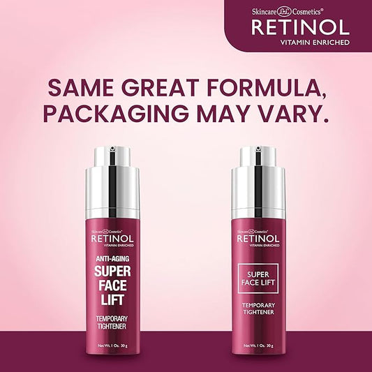 Retinol Super Face Lift - Visibly firms and tightens for a lifted, younger look. Infused, Vitamins C & E, this firming blend is a beauty “quick-fix”