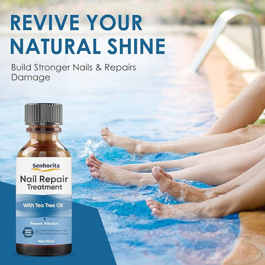 Toenail Repair Treatment, Extra Strength Nail Repair Liquid with Natural Tea Tree Oil Extract, Toenail Repair Solution for Thickened and Ingrow Nails