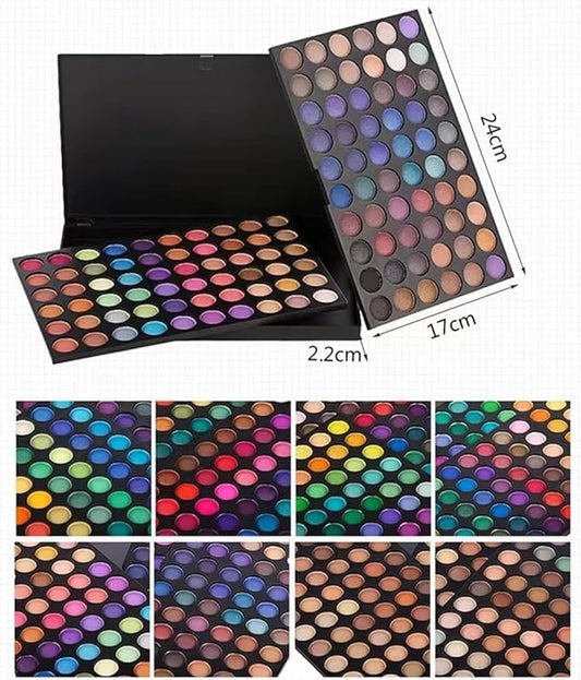 120 Colors Highly Pigmented Eye Makeup Palette,Spotlight Eyeshadow Palette Natural Colors Make Up Eye Shadows Long Lasting Waterproof Eye Shadow Cosmetics Gift Kit