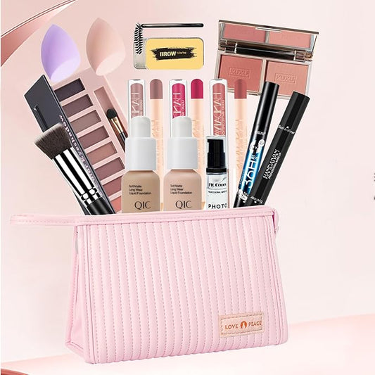 Makeup Kit - Makeup Set for Women - Full Kit Make Up Kits for Girls, Teens, Beginners, with Cosmetic Bag for Travel,Commute,Working