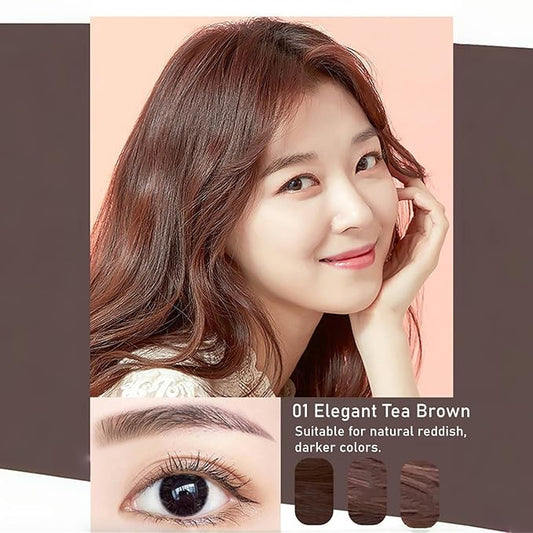 Eyebrow Pencils for Women,1Pack Micro Eyebrow Pencil Waterproof Smudgeproof,Ultra-Precise Tip Long-Lasting Brow Pencils for Natural Looking Eyebrows,Built-In Spoolie Brush,01 Elegant Tea Brown.