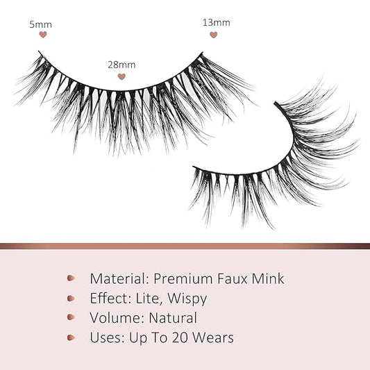 Onlyall Cat Eye Lashes Natural Lashes False Eyelashes Fox Eye Lashes False Lashes 7 Pairs D5