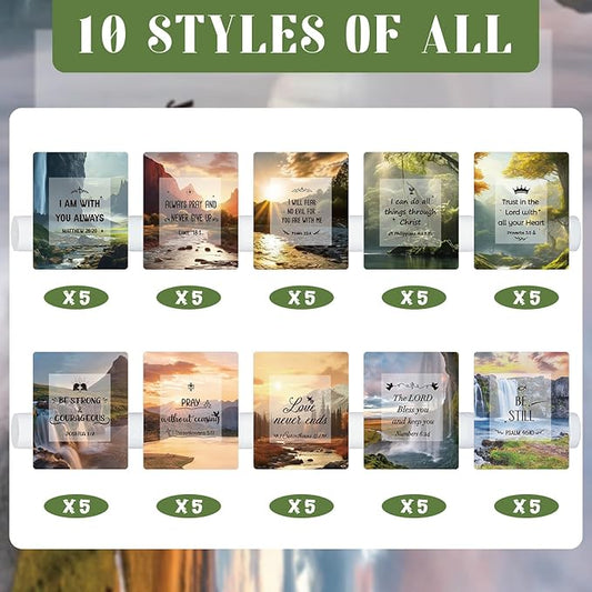 50 Pcs Lip Balm with Scripture Religious Lip Balm for Women Christian Lip Balms Bulk Gifts Faith Bible Verse Scripture Inspirational Gift Party Favors for Women Coworkers 10 Styles