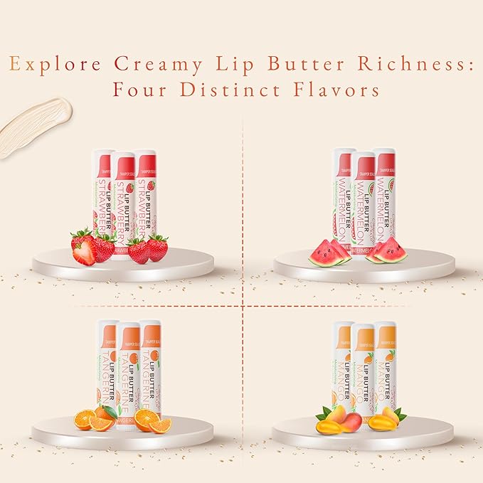 CHAP-LIP Lip Balm 60 Ct. with Fruit Flavors, Cocoa Butter, Coconut Oil | Moisturizing Vitamin E & Total Hydration Treatment & Soothing Lip Therapy (60 Ct Pack of 12)