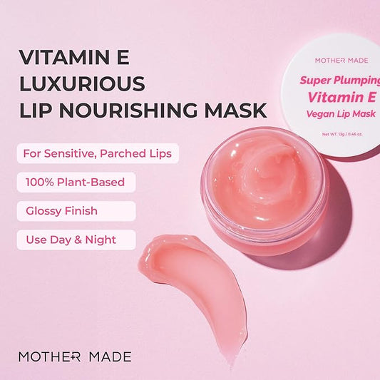 Natural Plumping Vitamin E Lip Mask 2EA | Hydrating Lip Moisturizer For Soft, Smooth, Plump Lips, Infused with Natural Oils, Organic Shea Butter, Collagen, Korean Skincare, Lip Gloss