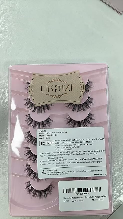 Natural Lashes Mink Natural Eyelashes False Eyelashes Natural Look False Lashes Wispy Eye Lashes Cat Eyelashes Fake Lashes UK222