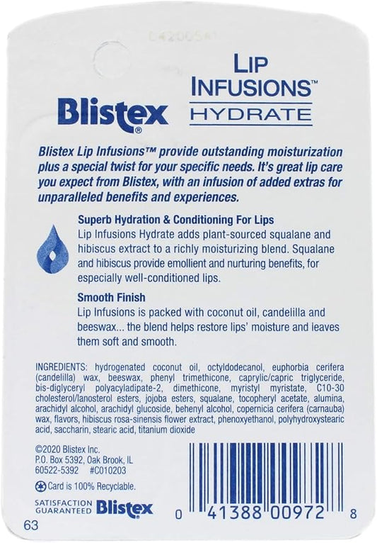 Blistex Lip Infusions Hydrate Lip Moisturizer 0.13 Ounce