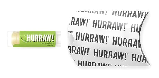 Hurraw! Mint Lip Balm: Organic, Certified Vegan, Cruelty and Gluten Free. Non-GMO, 100% Natural Ingredients. Bee, Shea, Soy and Palm Free. Made in USA