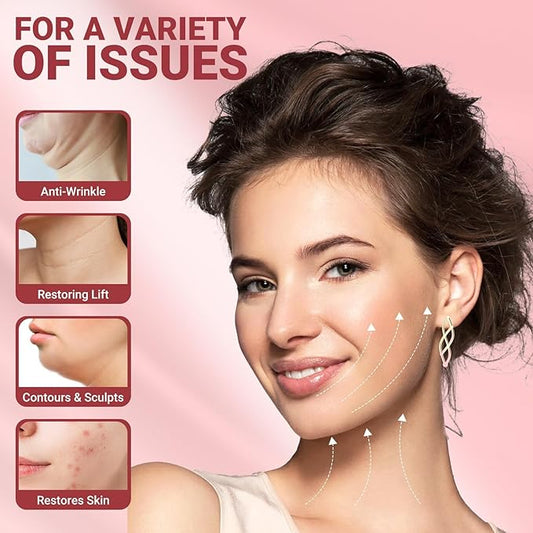 Reusable V Line Lifting Mask with Chin Strap for Sleeping,Face Lift Prevent Sagging, Jaw Exerciser,Pink,M