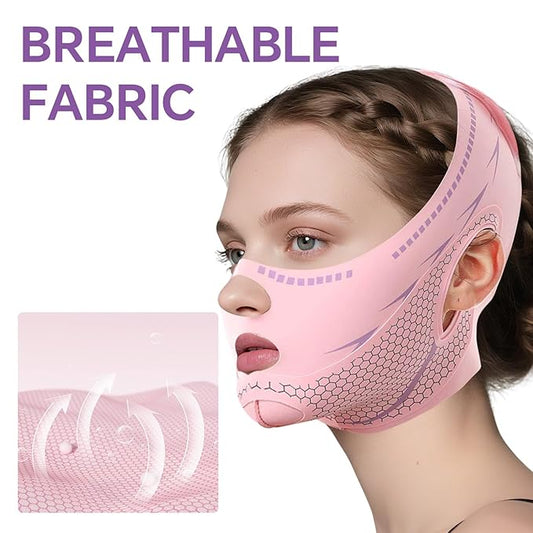 V Line Lifting Mask Chin Strap for Sleeping, V Line Mask, Face Lift Prevent Sagging,Double Chin Reducer,Jawline Shaper,All-Around Coverage, Wrapping and Shaping More Comprehensively.