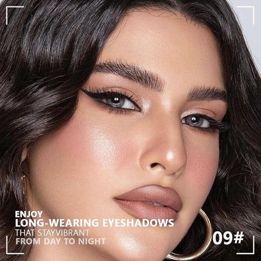 4 Colors Deep Rose Soft Pink Beige Brown Eye Shadow Palette Makeup, Neutral Matte Shimmer Eyeshadow Palette for Women Highly Pigmented Waterproof, paleta de sombras de ojos, Vegan 09