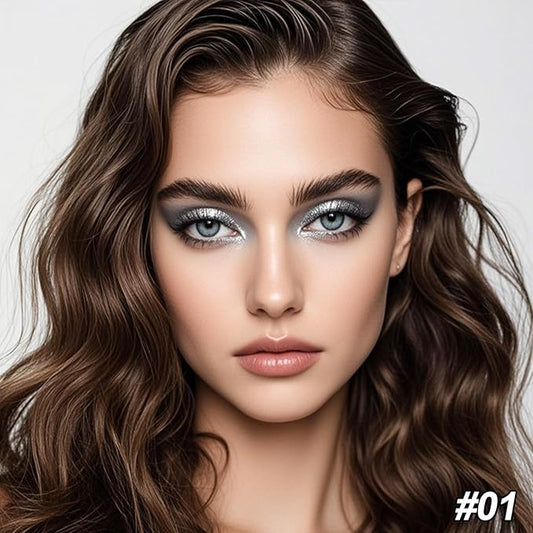 Erinde 4 Colors Eyeshadow Palette Eye Shadow Makeup, Matte Shimmer Metallic Taupe Gray Black Sliver Smokey Eyeshadow, Long Wearing, Velvety Pigmented Blendable, Quad Eye Shadow Palette, 01