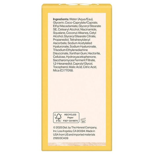 Honest Beauty Everyday Radiance Vitamin C Lightweight Moisturizer | Brightens + Improves Skin Tone | Gentle for Sensitive Skin, Fragrance Free, Vegan | 1.7 fl oz