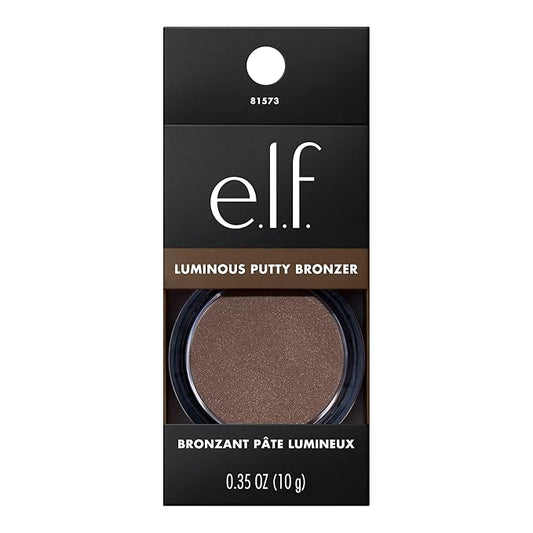 e.l.f. Luminous Putty Bronzer, Lightweight Putty-to-Powder Bronzer For A Radiant, Glowing Finish, Highly Pigmented, Vegan & Cruelty-Free, Island Hopping