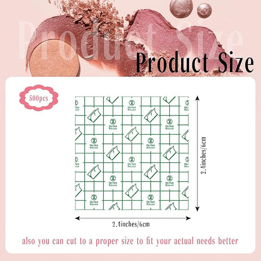 500 Pieces Makeup Hand Palette,Disposable Adhesive Makeup Mixing Tray,Waterproof Makeup Tape,For Mix Foundation And Keep Hands Clean When Applying Makeup
