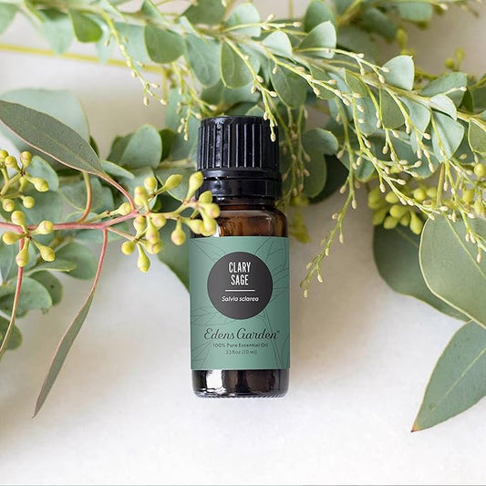 Edens Garden Clary Sage Essential Oil- 100% Pure Premium Grade, Undiluted, Natural, Therapeutic, Aromatherapy, The Best for Diffuser, Skin, Humidifiers, Kid Safe 10 ml (.33 fl oz)