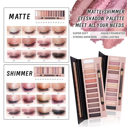 Makeup Set Kit for Women Full Kit, Makeup Gift for Makeup Beginner, Eyeshadow Foundation Face Primer Brush 3 in 1 Palette Lip Gloss, Eyebrow Soap Mascara Eyeliner cosmetic bag