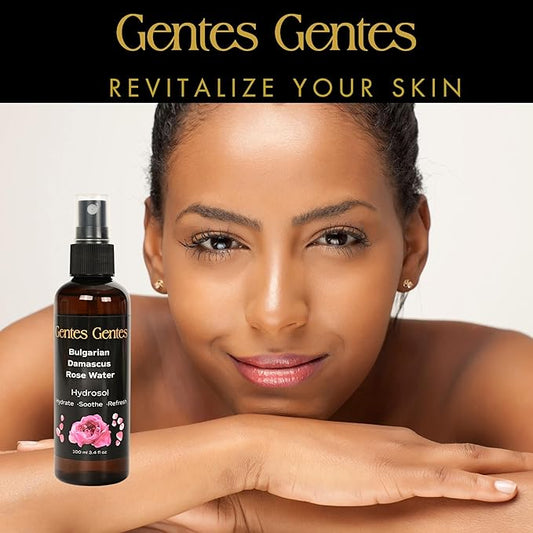 100% Pure Bulgarian Damascus Rose Water Hydrosol – Luxury Facial Toner for Hydration & Radiant Skin, Body Mist & Pillow Spray | Natural Skincare | 3.4 fl oz