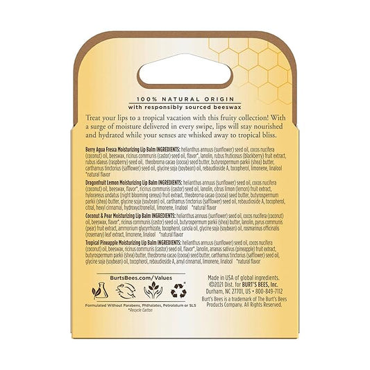 Burts Bees Tropical Assortment Lip Balm, 0.6 OZ