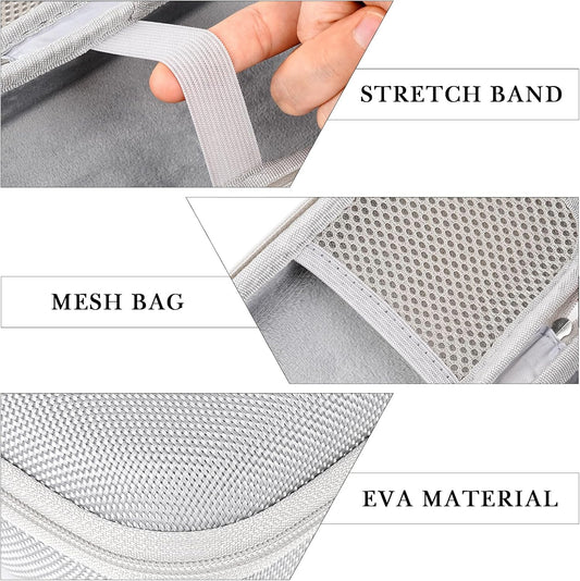 Linkidea Hard Shell Shaver Travel Case, Compatible with Philips Norelco 2400, 3600, MANSPOT Electric Razor, Portable Storage Organizer (Silver)