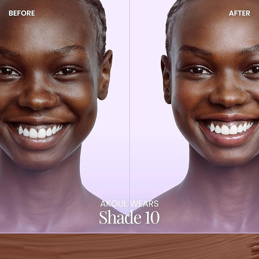 Naked Sundays BeautyScreen™ SPF 50 Mineral Peptide Foundation Tint – 2-in-1 Skin Tint & Mineral Sunscreen | Radiant, Buildable Coverage, Acne-Safe, Infused with Peptides (10 Deep Neutral, 1.01 oz)