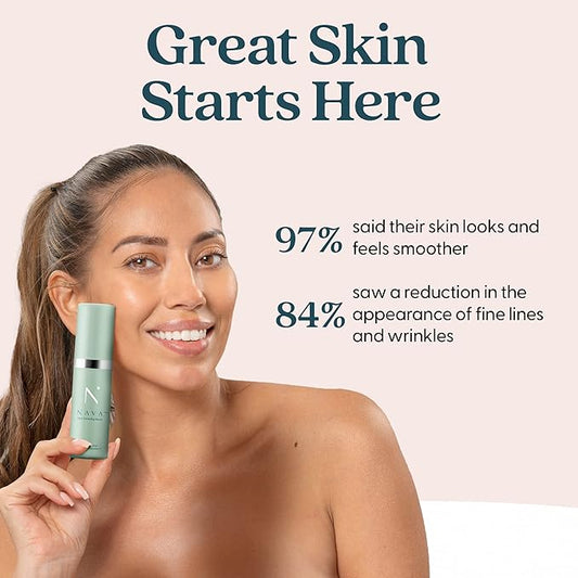 NAVA MD Clinical Skincare System | Cleanser, Serum, Moisturizer, Eye Cream | Developed By Doctors and Scientists | Promote Healthy, Youthful Skin | Contains Aquabeautine XL