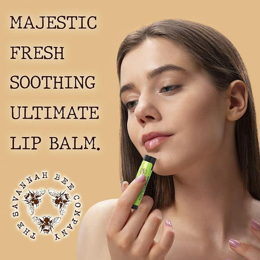 Savannah Bee Lip Balm Hanger 0.15 oz - Invigorating Mint Flavor - Natural Ingredients for Supple, Soft Lips - Convenient Hanger Design (.15 Oz, Key Lime)