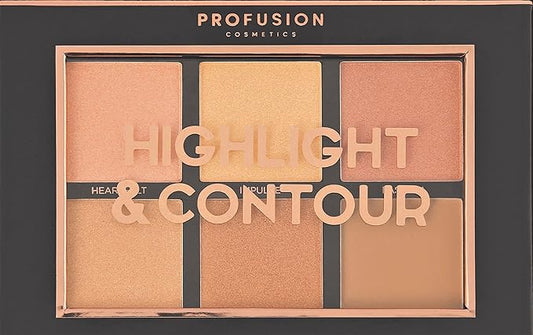 Profusion Cosmetics - Studio Icon Collection Highlight & Contour 6 Colour Palette