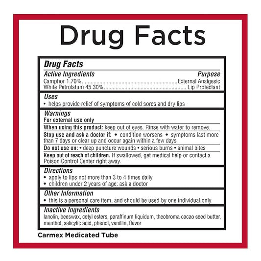 Carmex Medicated Lip Balm Sticks, Lip Moisturizer for Dry, Chapped Lips, 0.15oz, 3 Count (2 Packs) plus 1 Count Carmex Lip Balm Tube, 0.35oz