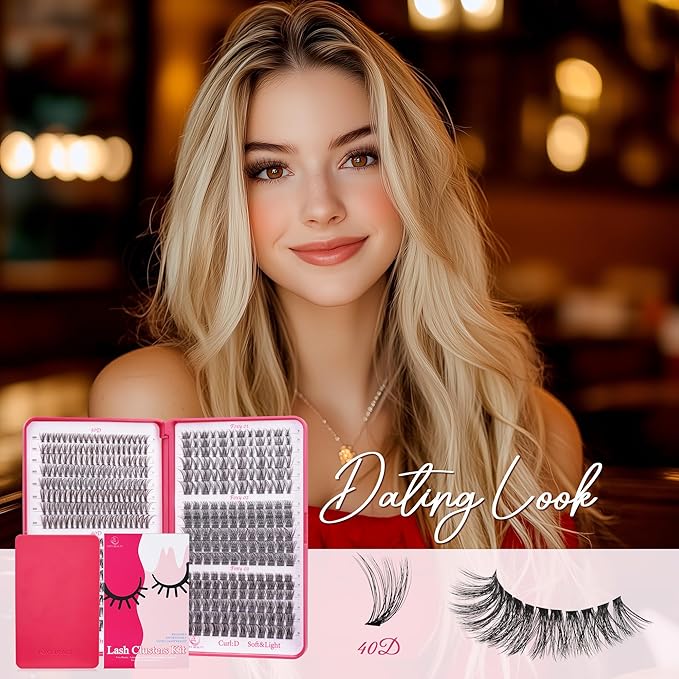 Lash Clusters Wispy - Lash Clusters,30D 40D Lash Clusters For Natural Look WideSpan 8-16MM Eyelash Clusters D Curl Lash Clusters For DIY Lashes At Home