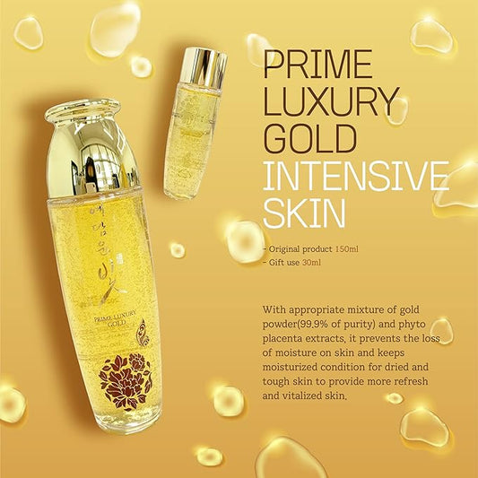 YEDAM YUN BIT Prime Luxury Gold Women Skin Care Set With Skin, Emulsion, Cream, BB Cream,Wrinkle Care Nourishing And Moisturizing, Calming Korea Cosmetics
