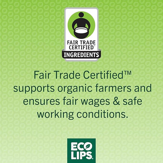 Eco Lips Mongo Kiss Organic Lip Balm 4 Pack Peppermint, Pomegranate, Vanilla Honey, Black Cherry - 100 Percent USDA Organic - Soothe, Moisturize Dry, Cracked and Chapped Lips - Made in USA