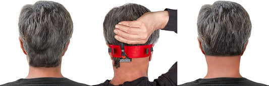 Quality Time Neck Hair Guide SuPremium, The Original Neckline Template for Shaving and Keeping a Straight or Curved Neck Hairline; a Line Up Stencil/Guard for Neckline, Do-it-Yourself Made in USA