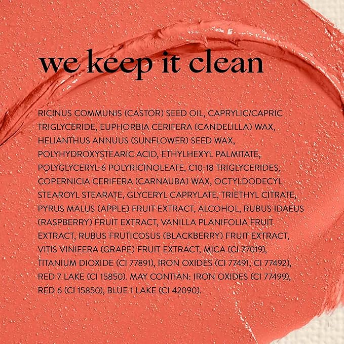 Honest Beauty 2-in-1 Creme Cheek Blush + Lip Color | EWG Verified, Vegan + Cruelty Free | Fire Coral, .1 oz