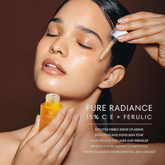 Vitamin C Face Serum 2pack- CE Ferulic Facial Serum with 15% Pure L-Ascorbic Acid, Ferulic Acid, Vitamin E, & Hyaluronic Acid - Anti Aging, Anti Wrinkle Skin Brightening Dark Spot Corrector
