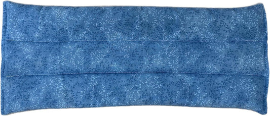 SacksyThyme Microwave Heating Pad for Back, Neck, Menstrual Cramps, Shoulders, Leg Pain Relief - Hot Moist Microwavable Therapy Pack - Blue Unscented Flaxseed Heat Pad Made in USA (Size: 18” x 7”)