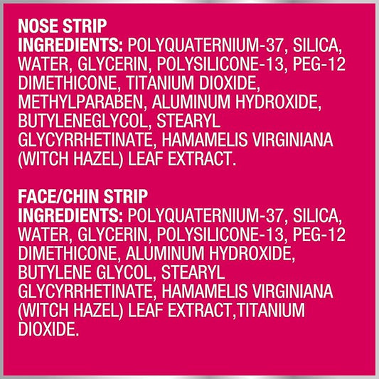 Bioré Nose+Face Blackhead Remover Strips, Deep Cleansing Strips for Nose, Chin, or Forehead, Instant Blackhead Removal and Pore Unclogging, Oil-free, Non-Comedogenic Use, Value Size 24 Count