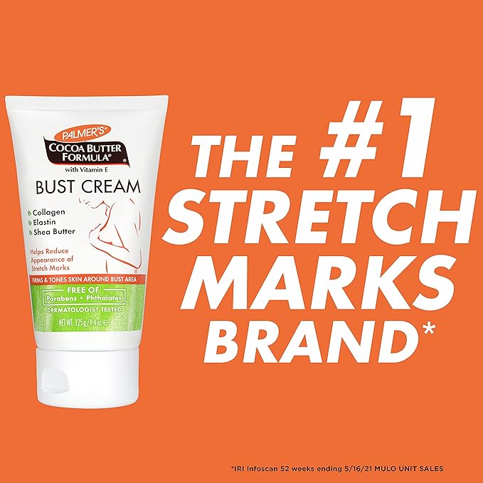 Palmer's Cocoa Butter Formula Bust Cream for Pregnancy Skin Care with Vitamin E, 4.4 oz. (Pack of 3)