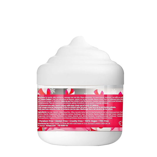 Hempz Limited Edition Candy Cane Lane Exfoliating Body Scrub (4 Oz) – Yummy Holiday Scented Sugar Body Scrub for Shower & Bath, Cozy Candy Cane Scented Sugar Scrub Exfoliant for Women & Men