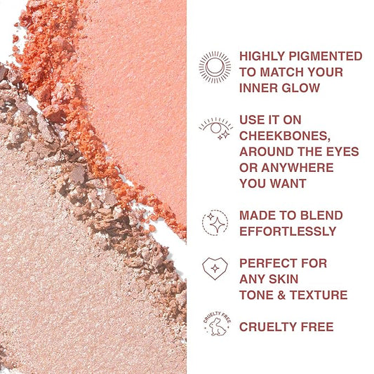 Highlighter Makeup Powder Divine V - Highlighter Powder for Radiant Glow - Face Highlighter for All Skin Tones - Easy-to-Apply Powder Highlighter, 0.53 Oz