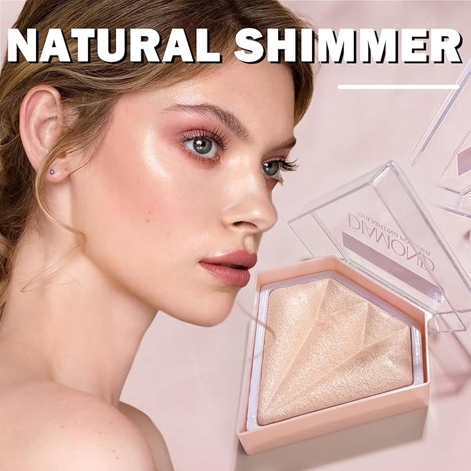 White Highlighter Makeup Palette Face Highlighter Powder Iluminadores De Maquillaje Narutal Shimmer Glitter Highlighter Contour Powder Makeup Palette-04 Ginger Color