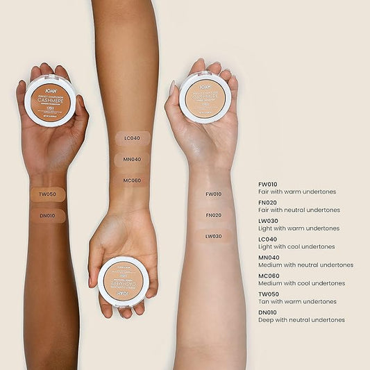 JOAH Beauty Perfect Complexion Cashmere Powder foundation_LC040, Light with Cool Undertones